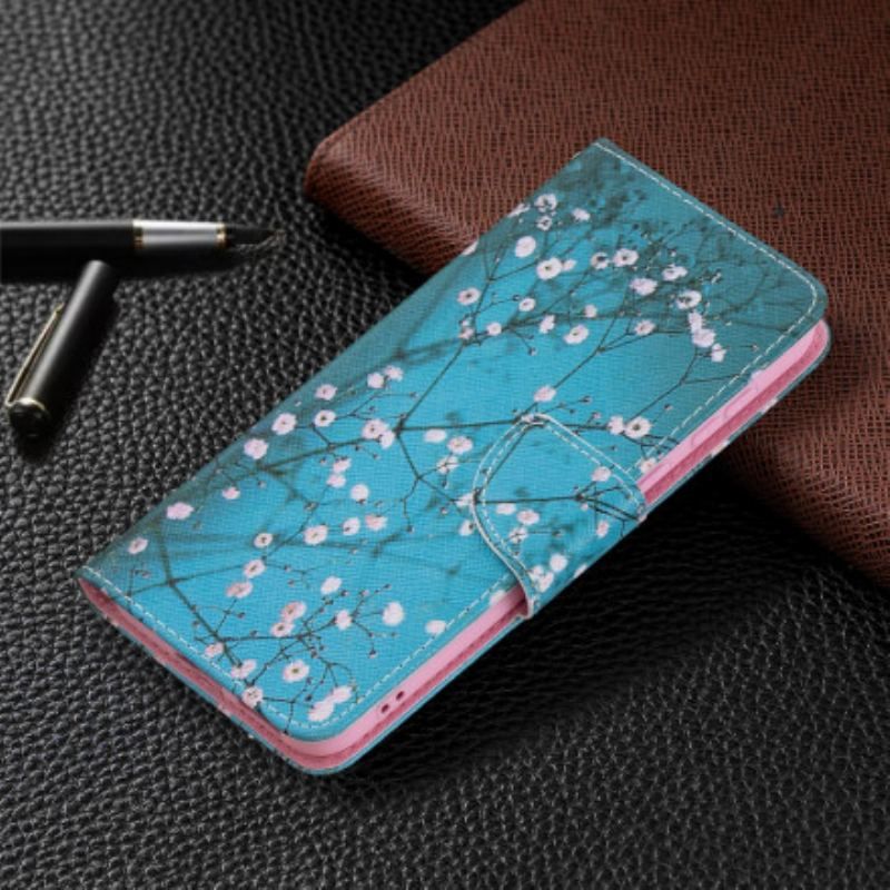 Læder Cover Huawei P50 Blomstrende Træ