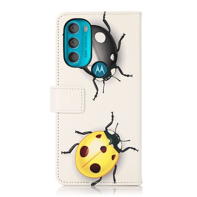 Læder Cover Moto G71 5G Mariehøns