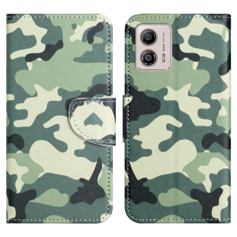 Læder Cover Moto G73 5G Camouflage