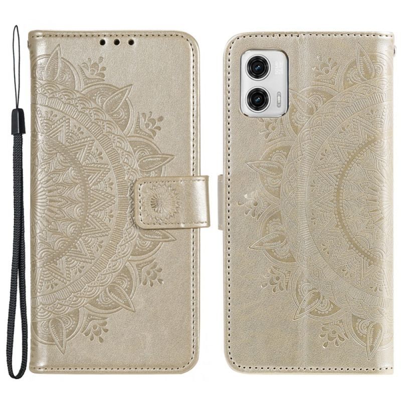 Læder Cover Moto G73 5G Sol Mandala