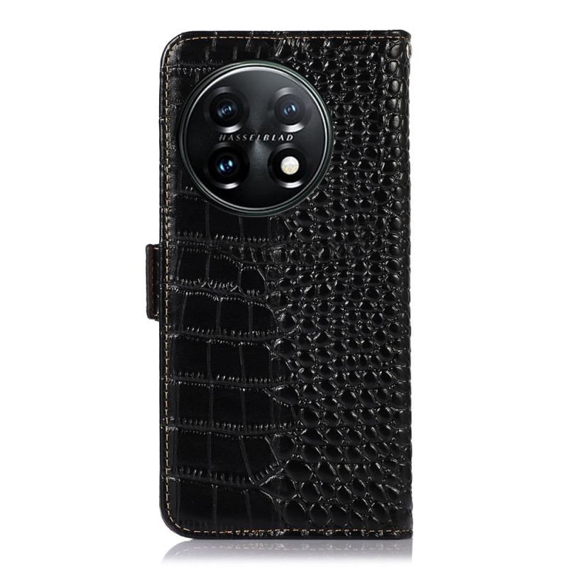 Læder Cover OnePlus 11 5G Crocodile Style Rfid