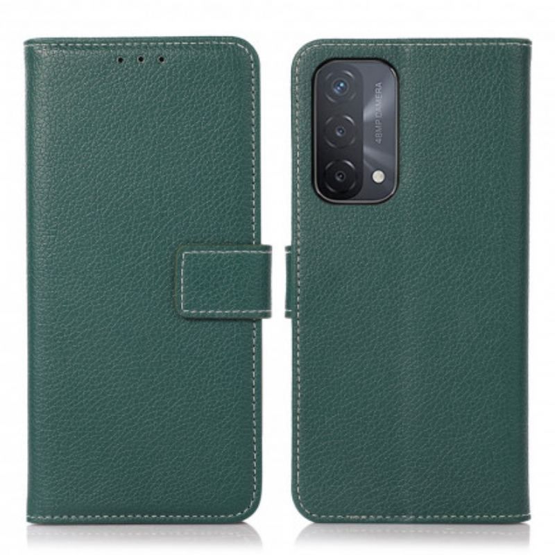 Læder Cover Oppo A54 5G / A74 5G Litchi Tekstur