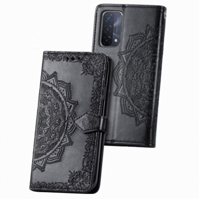 Læder Cover Oppo A54 5G / A74 5G Mandala Middelalder