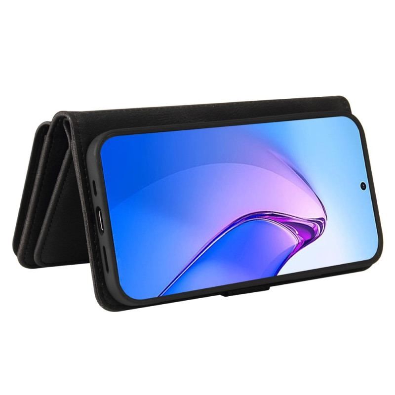 Læder Cover Oppo Reno 8 Pro Multifunktionskortholder