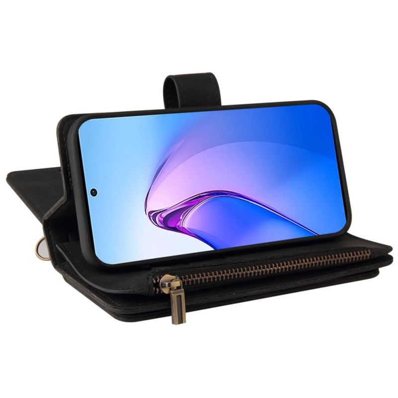 Læder Cover Oppo Reno 8 Pro Multifunktionskortholder