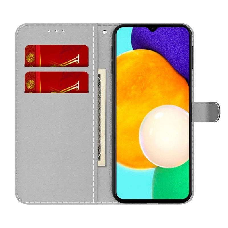 Læder Cover Samsung Galaxy A13 5G / A04s Abstrakt Mønster