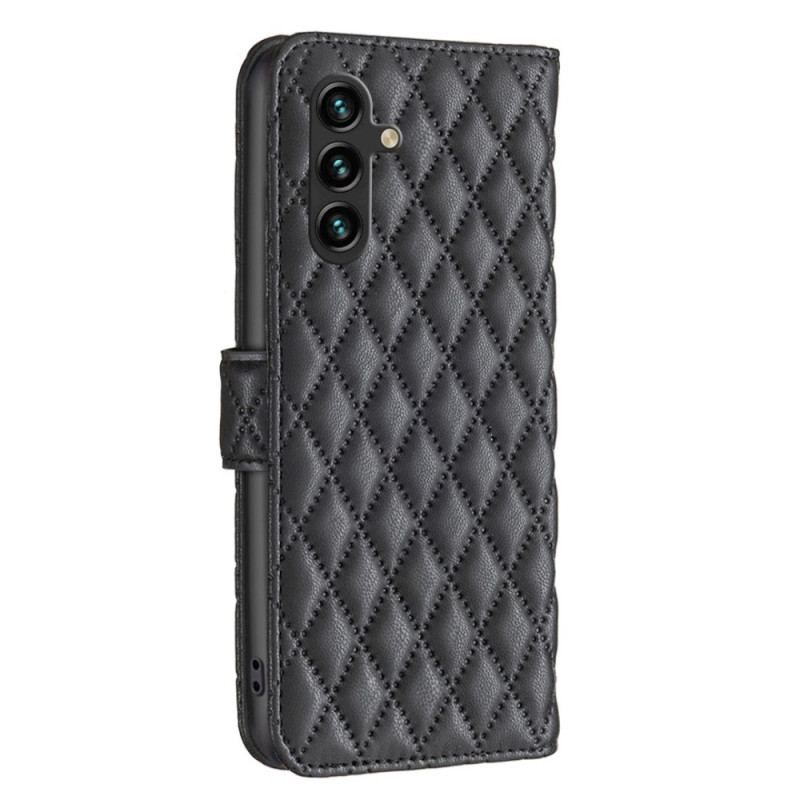 Læder Cover Samsung Galaxy A14 / A14 5G Quiltet Stil