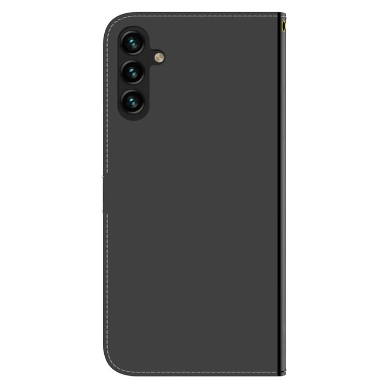 Læder Cover Samsung Galaxy A14 / A14 5G Spejl Og Snor