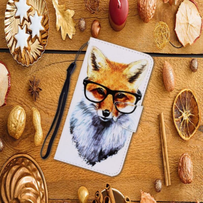 Læder Cover Samsung Galaxy A52 4G / A52 5G / A52s 5G Med Snor Brainy Fox Med Rem