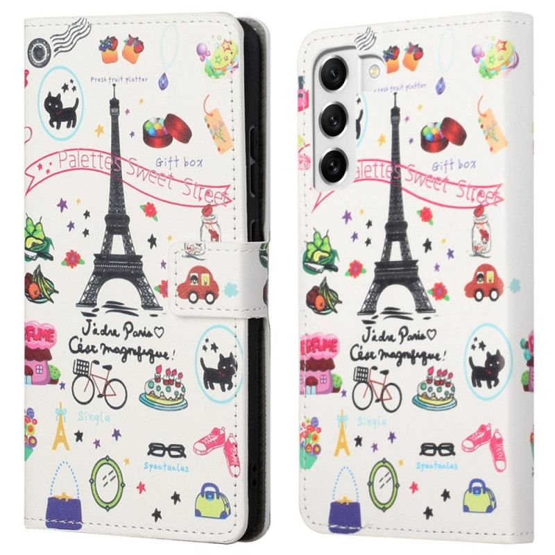 Læder Cover Samsung Galaxy S23 5G Jeg Elsker Paris