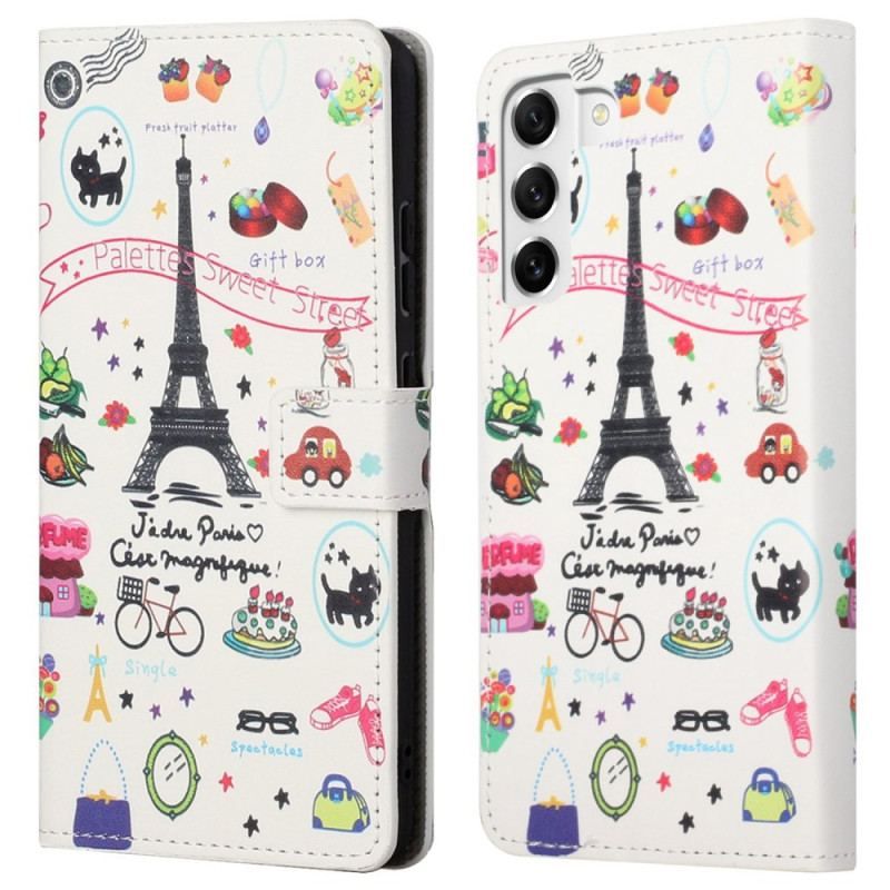 Læder Cover Samsung Galaxy S23 Plus 5G Jeg Elsker Paris