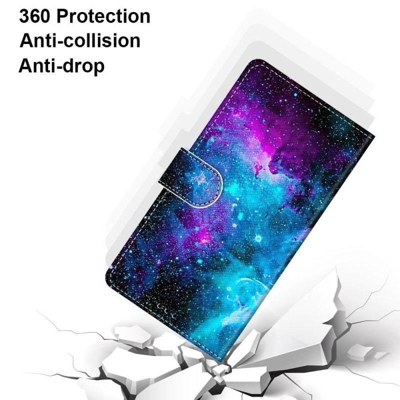 Læder Cover Samsung Galaxy S23 Ultra 5G Kosmisk Himmel