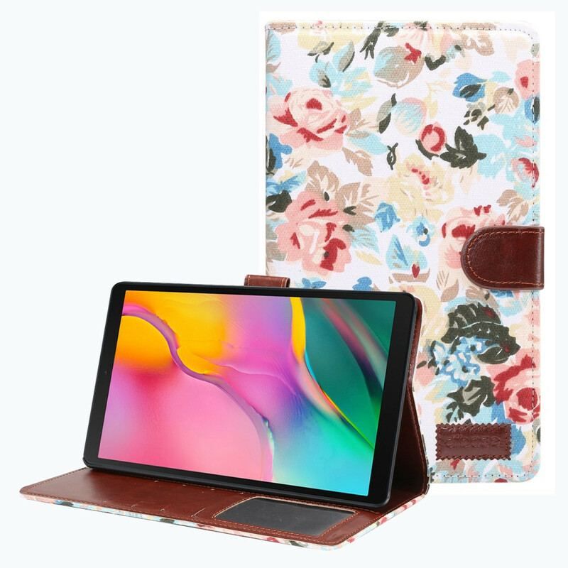 Læder Cover Samsung Galaxy Tab A7 Lite Frihedsblomster