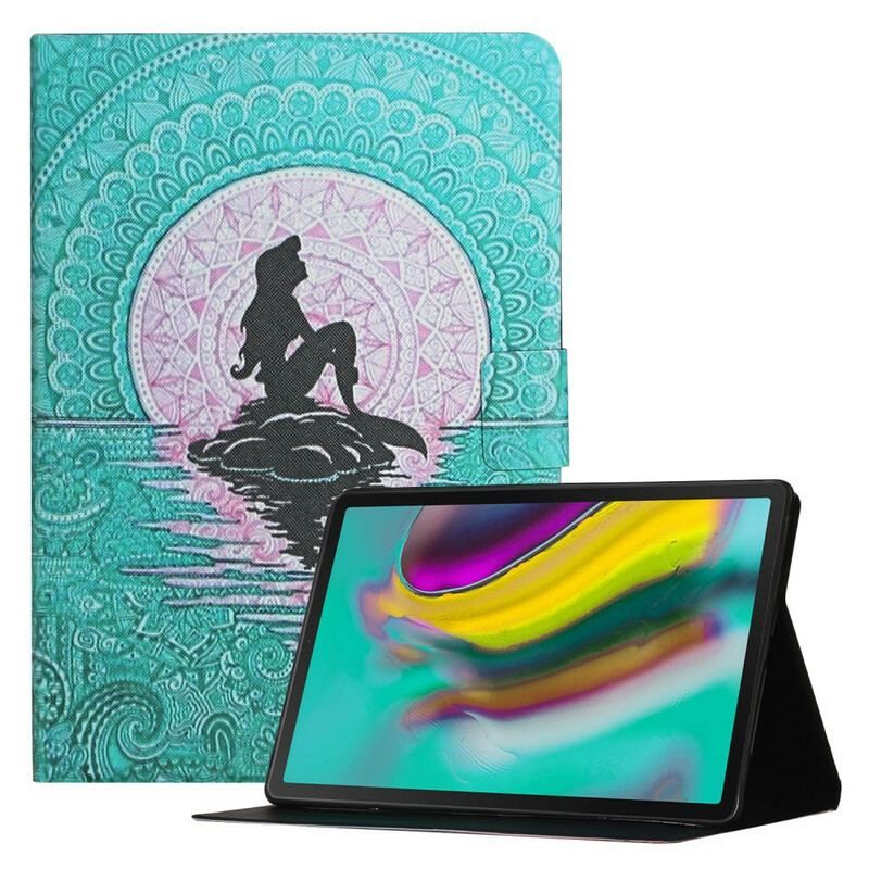 Læder Cover Samsung Galaxy Tab A7 Lite Mandala Havfrue