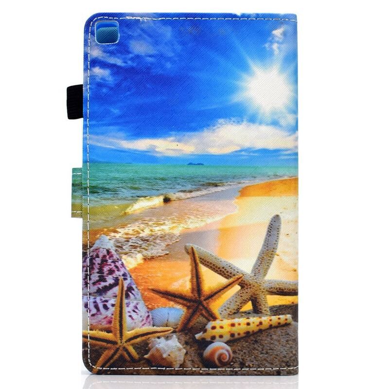 Læder Cover Samsung Galaxy Tab A7 Lite Sjov Strand