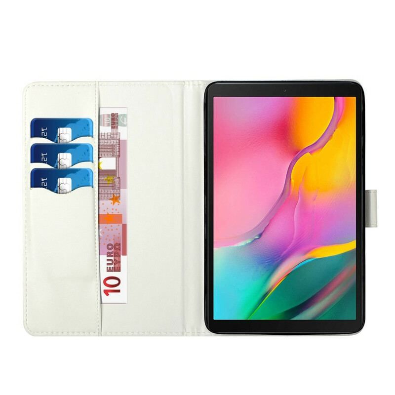 Læder Cover Samsung Galaxy Tab S8 Plus / Tab S7 Plus Blomstret Eiffeltårnet