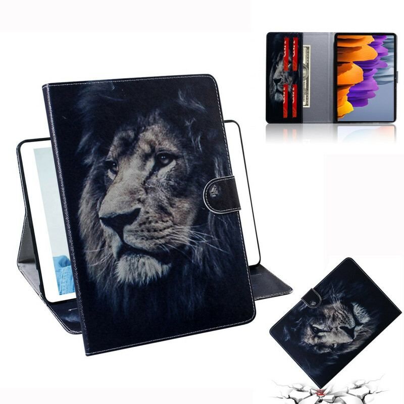 Læder Cover Samsung Galaxy Tab S8 / Tab S7 Løvehoved