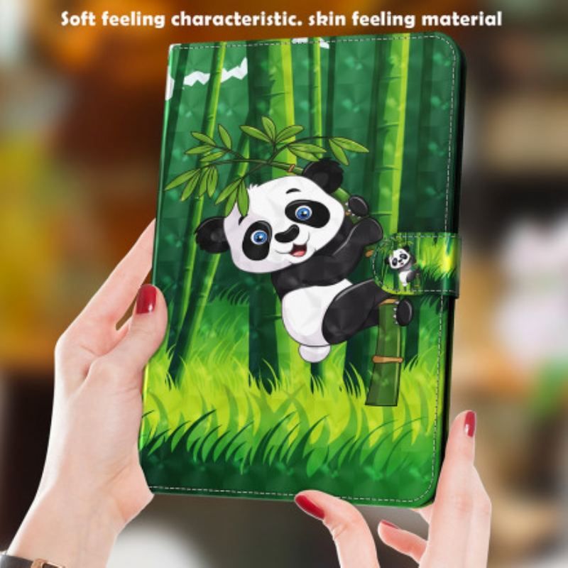 Læder Cover Samsung Galaxy Tab S8 / Tab S7 Panda I Imiteret Læder