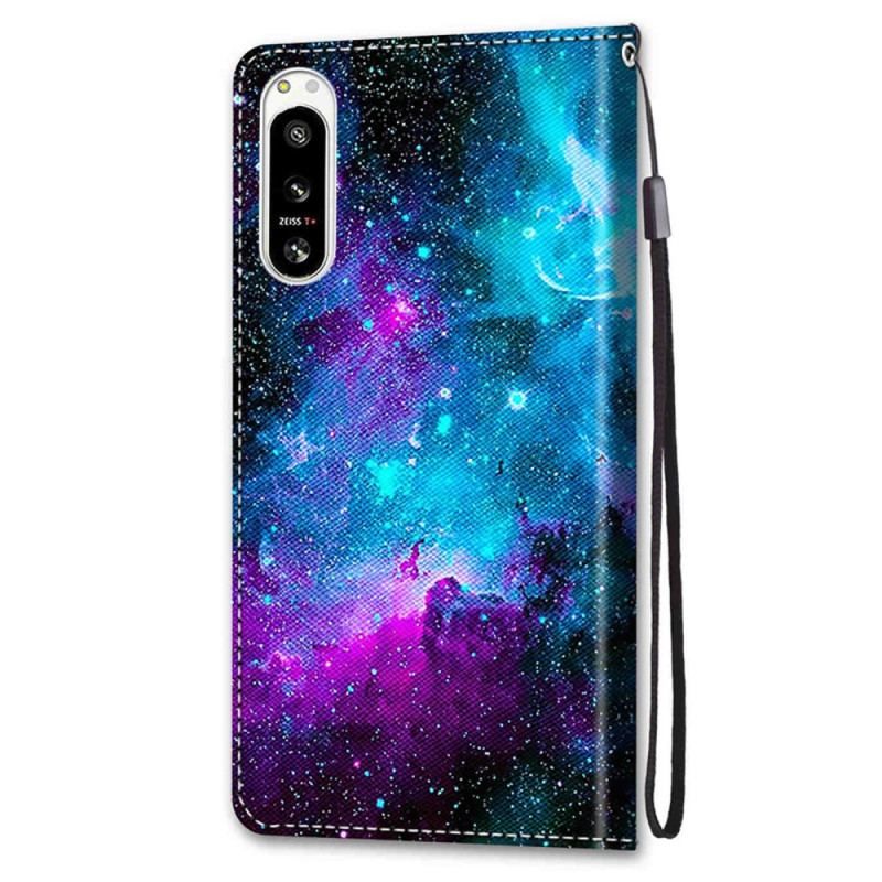 Læder Cover Sony Xperia 5 IV Kosmisk Himmel