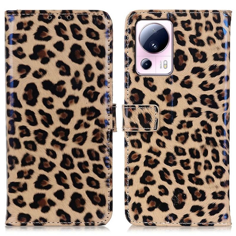 Læder Cover Xiaomi 13 Lite Leopard