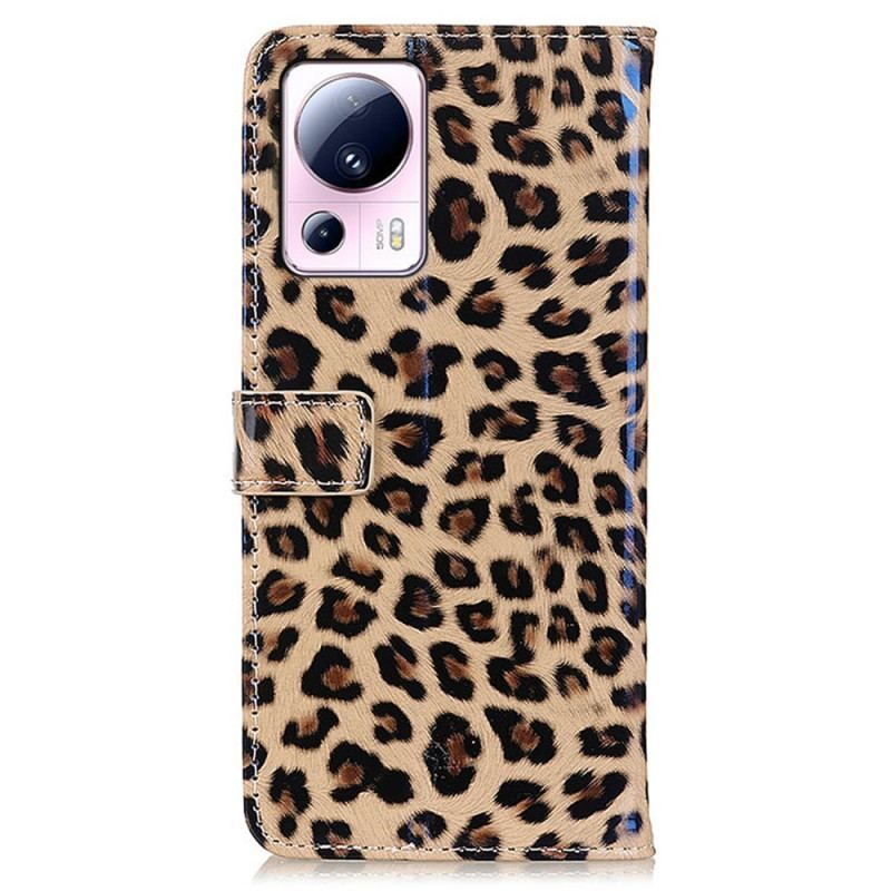 Læder Cover Xiaomi 13 Lite Leopard