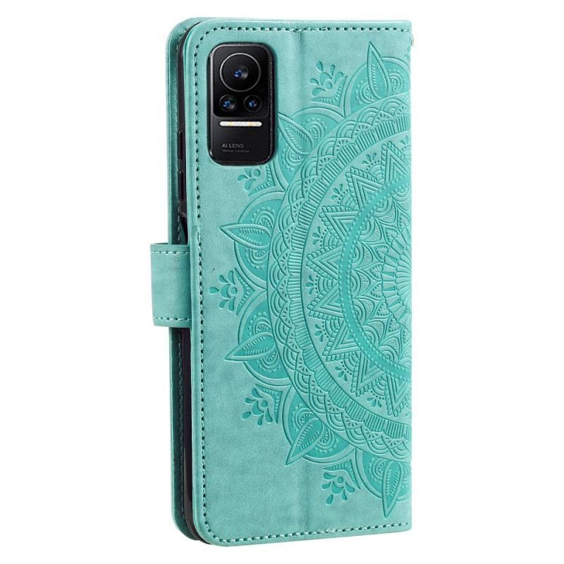 Læder Cover Xiaomi 13 Lite Mandala Sun Med Snor