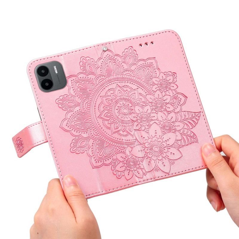 Læder Cover Xiaomi Redmi A1 Blomster Mandala