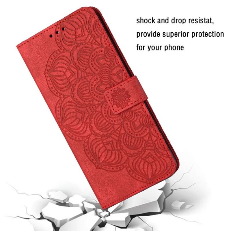 Læder Cover Xiaomi Redmi A1 Med Snor Strappy Mandala