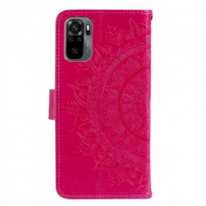 Læder Cover Xiaomi Redmi Note 10 / 10S Sol Mandala