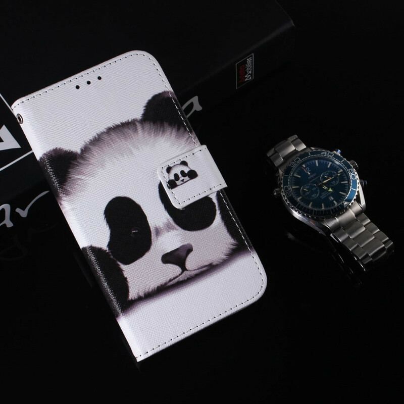 Læder Cover Xiaomi Redmi Note 10 5G Panda Ansigt