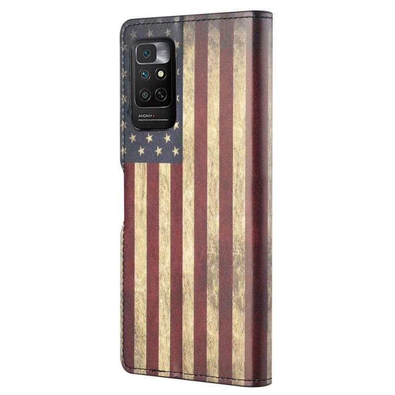 Læder Cover Xiaomi Redmi Note 11 / 11S Amerikansk Flag