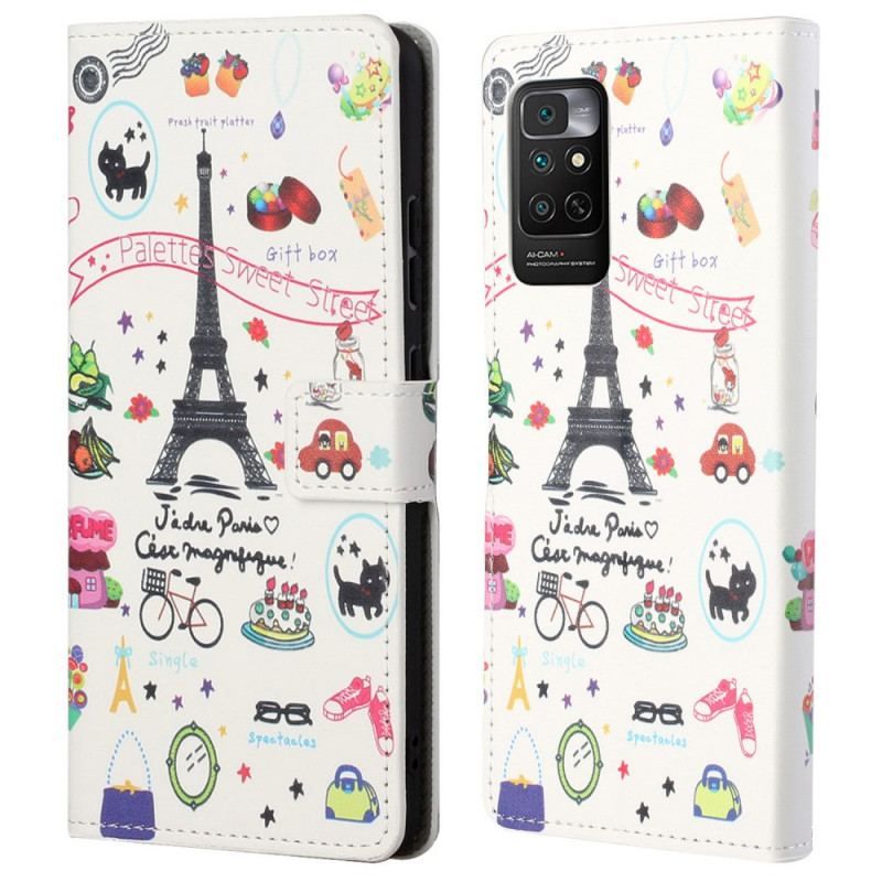 Læder Cover Xiaomi Redmi Note 11 / 11S Jeg Elsker Paris