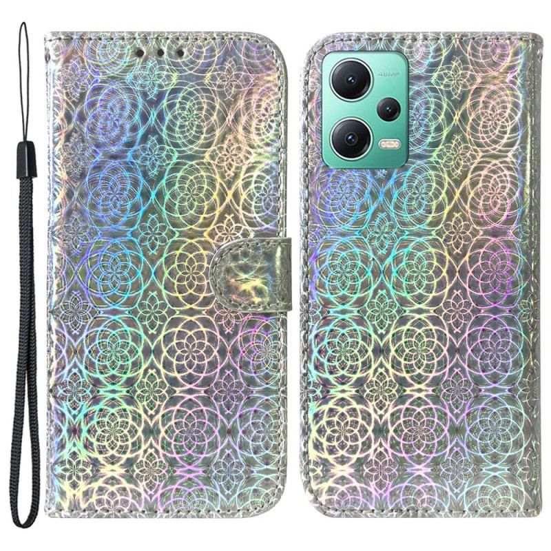 Læder Cover Xiaomi Redmi Note 12 5G Disco-stil