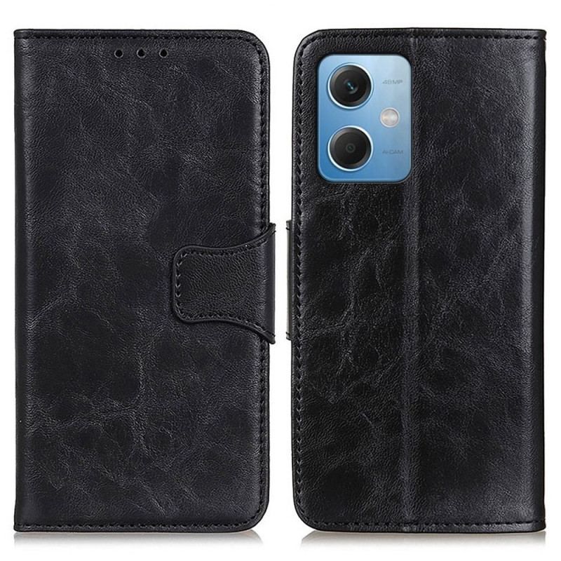 Læder Cover Xiaomi Redmi Note 12 5G Vendbar Magnetlås