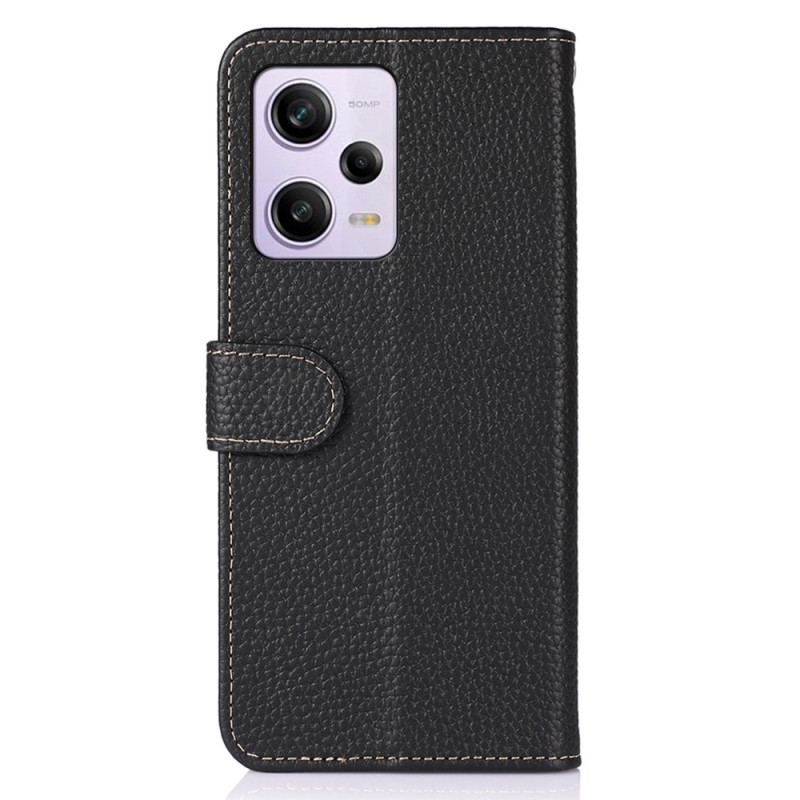 Læder Cover Xiaomi Redmi Note 12 Pro Khazneh Litchi Læder