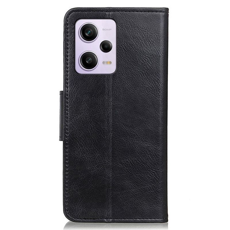 Læder Cover Xiaomi Redmi Note 12 Pro Stil Læderlås Vendbar