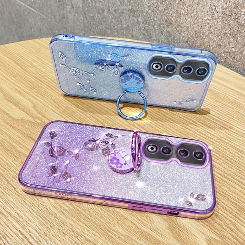 Mobilcover Honor 90 Pro Glitter Og Håndfri Støtte