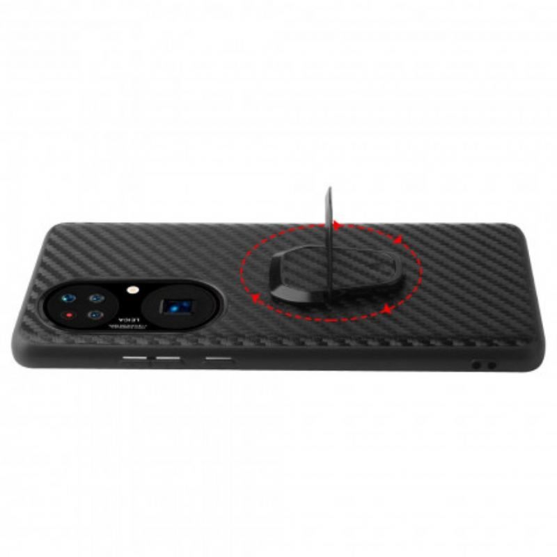 Mobilcover Huawei P50 Carbon Fiber Ring-support