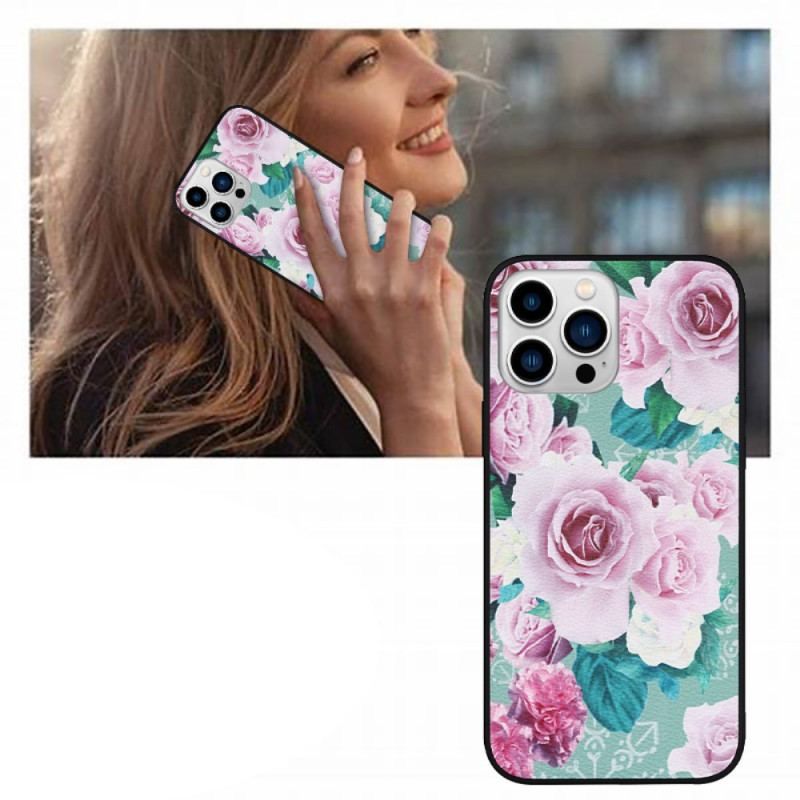 Mobilcover iPhone 14 Pro Blomster I Kunstlæder