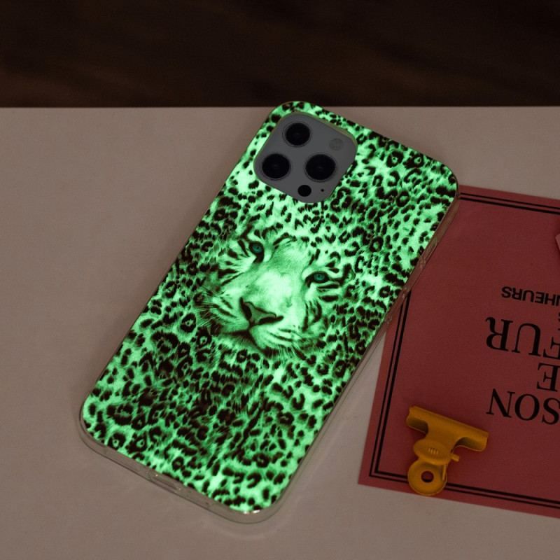 Mobilcover iPhone 15 Pro Max Fluorescerende Leopard