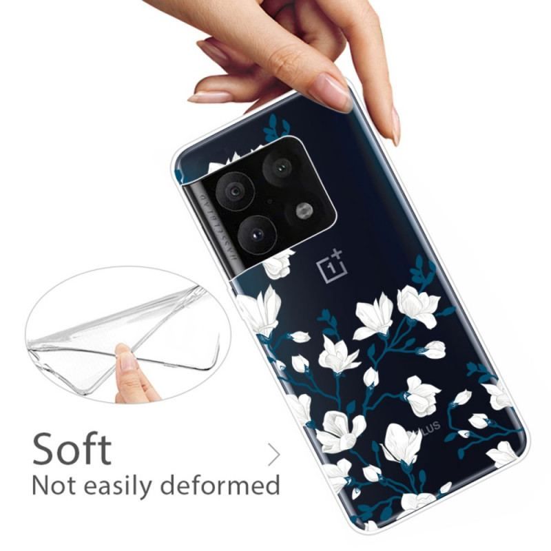 Mobilcover OnePlus 10 Pro 5G Hvide Blomster