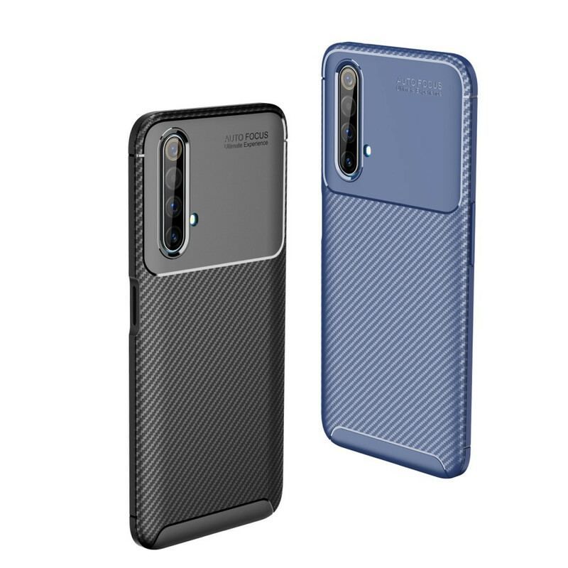 Mobilcover Realme X50 Fleksibel Kulfibertekstur