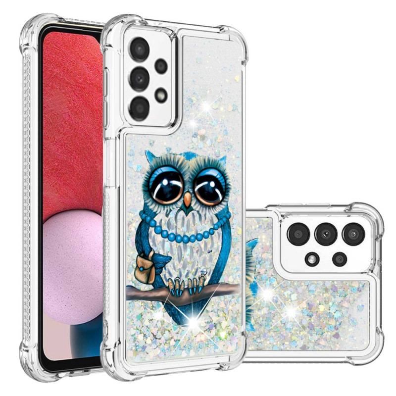 Mobilcover Samsung Galaxy A13 Miss Owl Pailletter