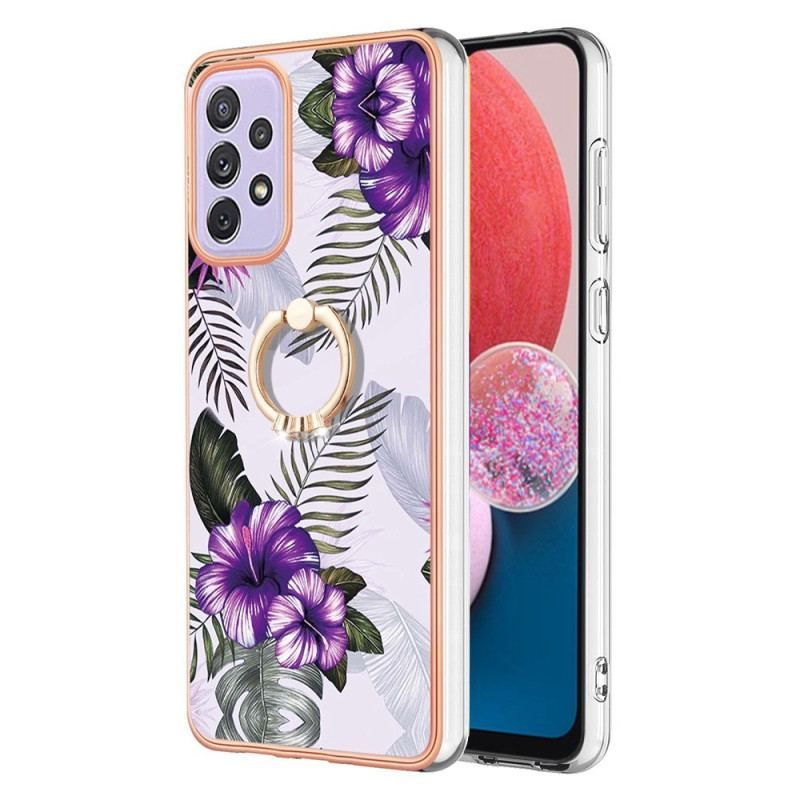 Mobilcover Samsung Galaxy A13 Ring-bracket Blomster