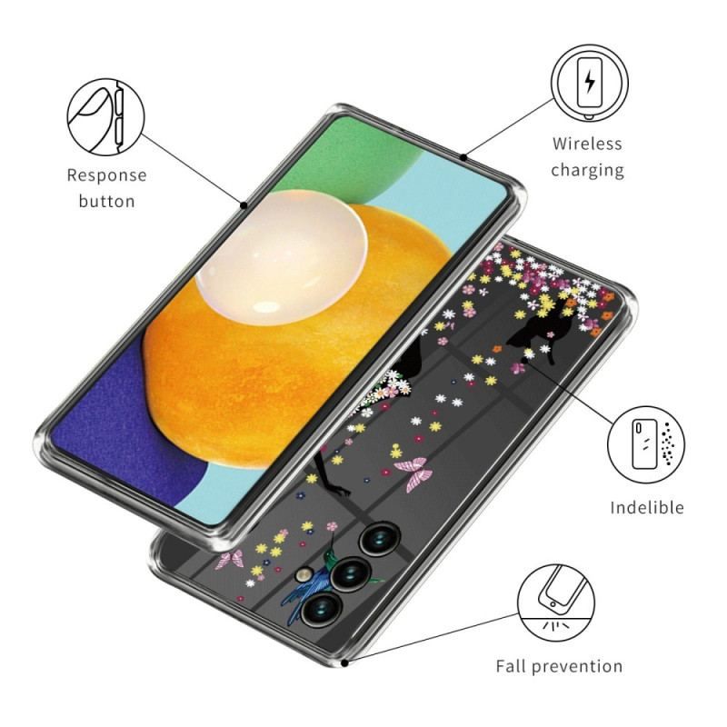 Mobilcover Samsung Galaxy A14 / A14 5G Gennemsigtig Pige