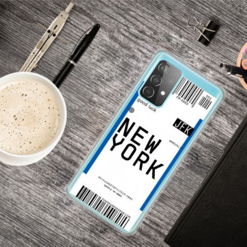 Mobilcover Samsung Galaxy A52 4G / A52 5G / A52s 5G Boardingkort Til New York