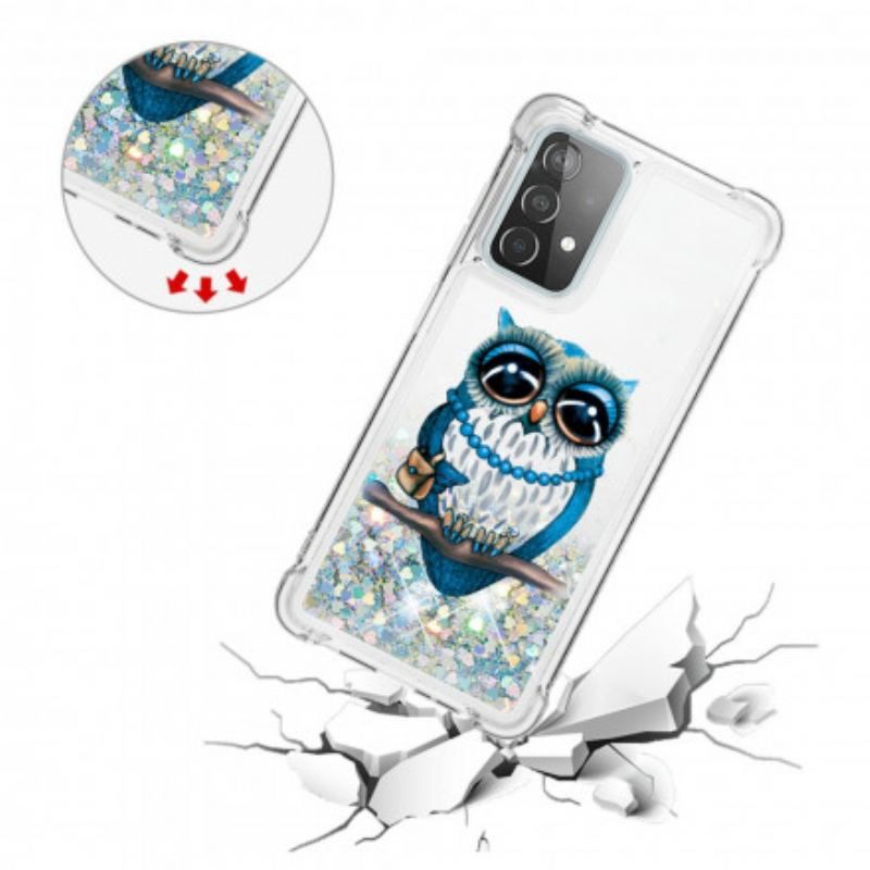 Mobilcover Samsung Galaxy A52 4G / A52 5G / A52s 5G Miss Owl Pailletter