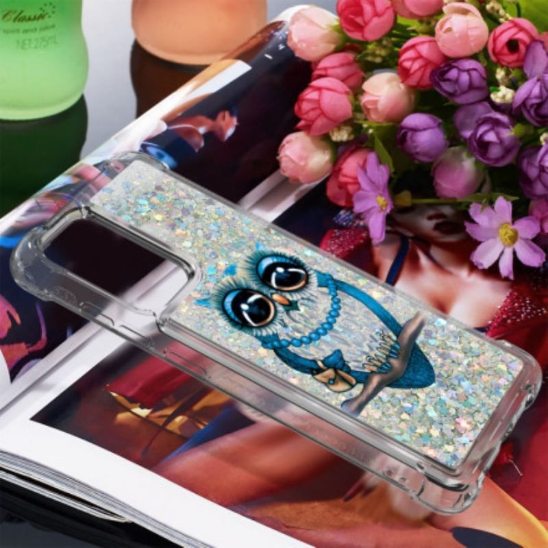 Mobilcover Samsung Galaxy A52 4G / A52 5G / A52s 5G Miss Owl Pailletter