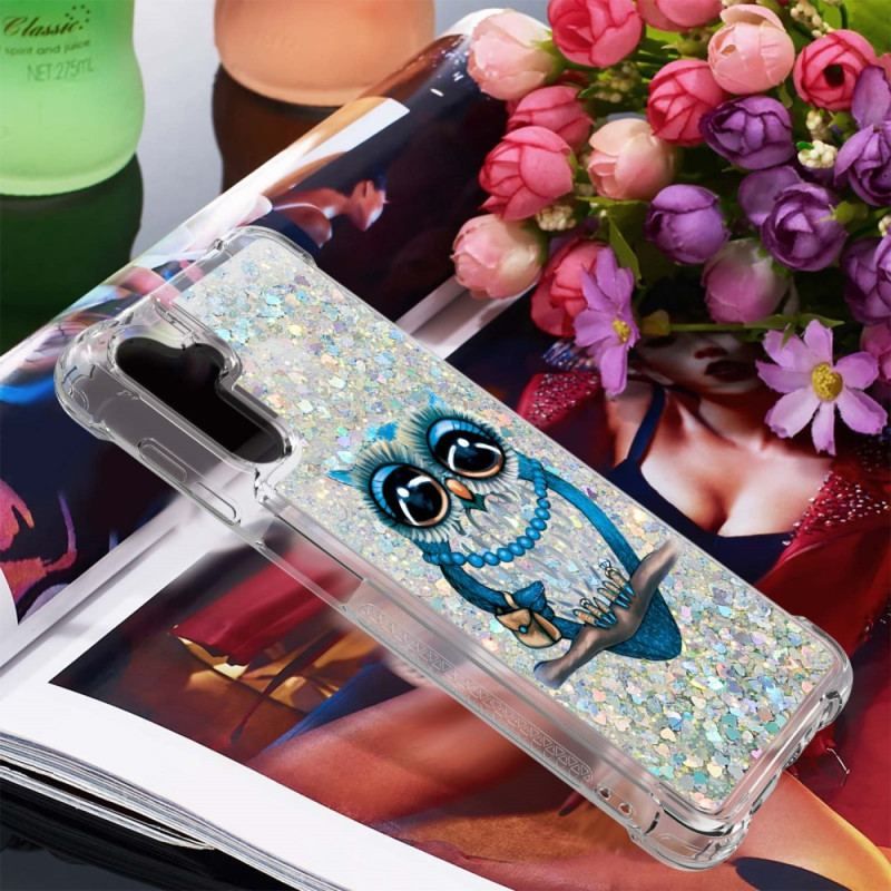 Mobilcover Samsung Galaxy A54 5G Pailletter Miss Owl