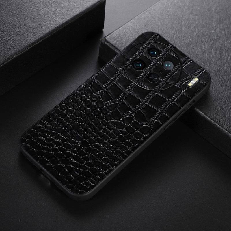 Mobilcover Vivo X90 Pro Ægte Crocodile Texture Læder